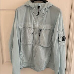 C.P. Company Sky Blue Jacket with Black Lens Detail